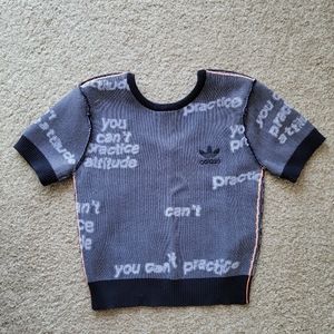 Adidas "can't practice attitude" graphic shirt